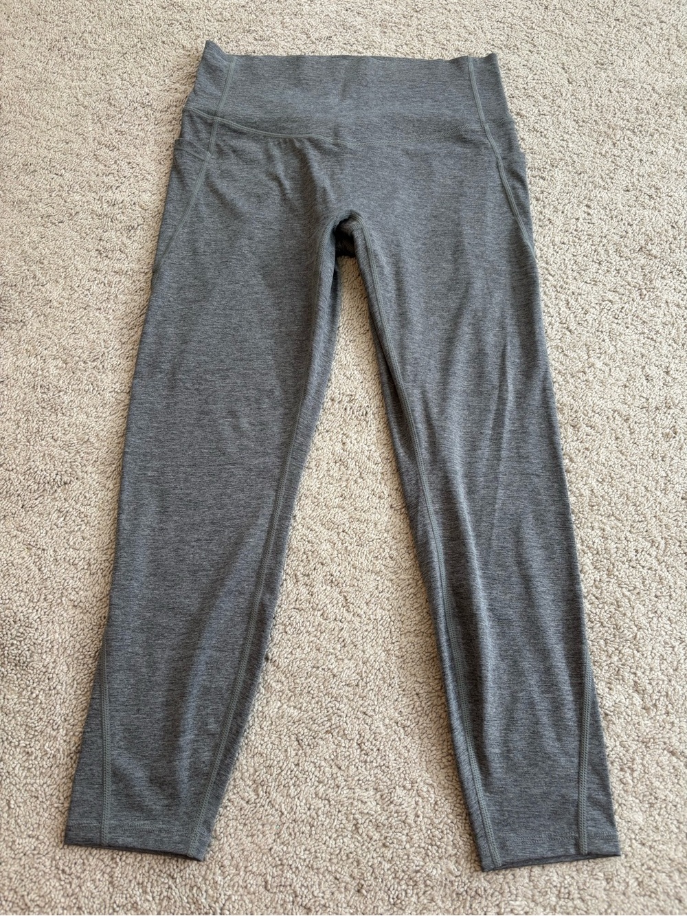 HALARA Gray High-Waist Active Leggings, Women’s Large, 24inch inseem